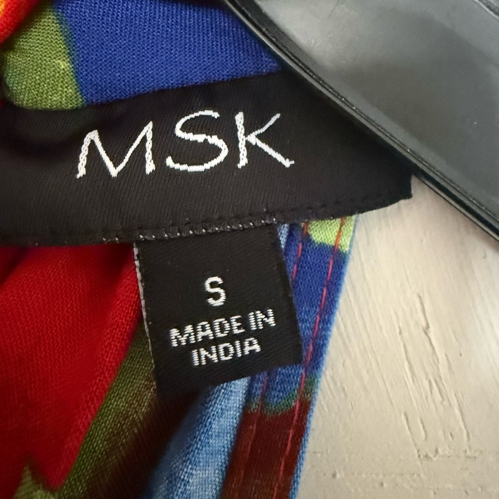 MSK Vibrant Floral Maxi Dress - Red, Orange, Green - Picture 8 of 11